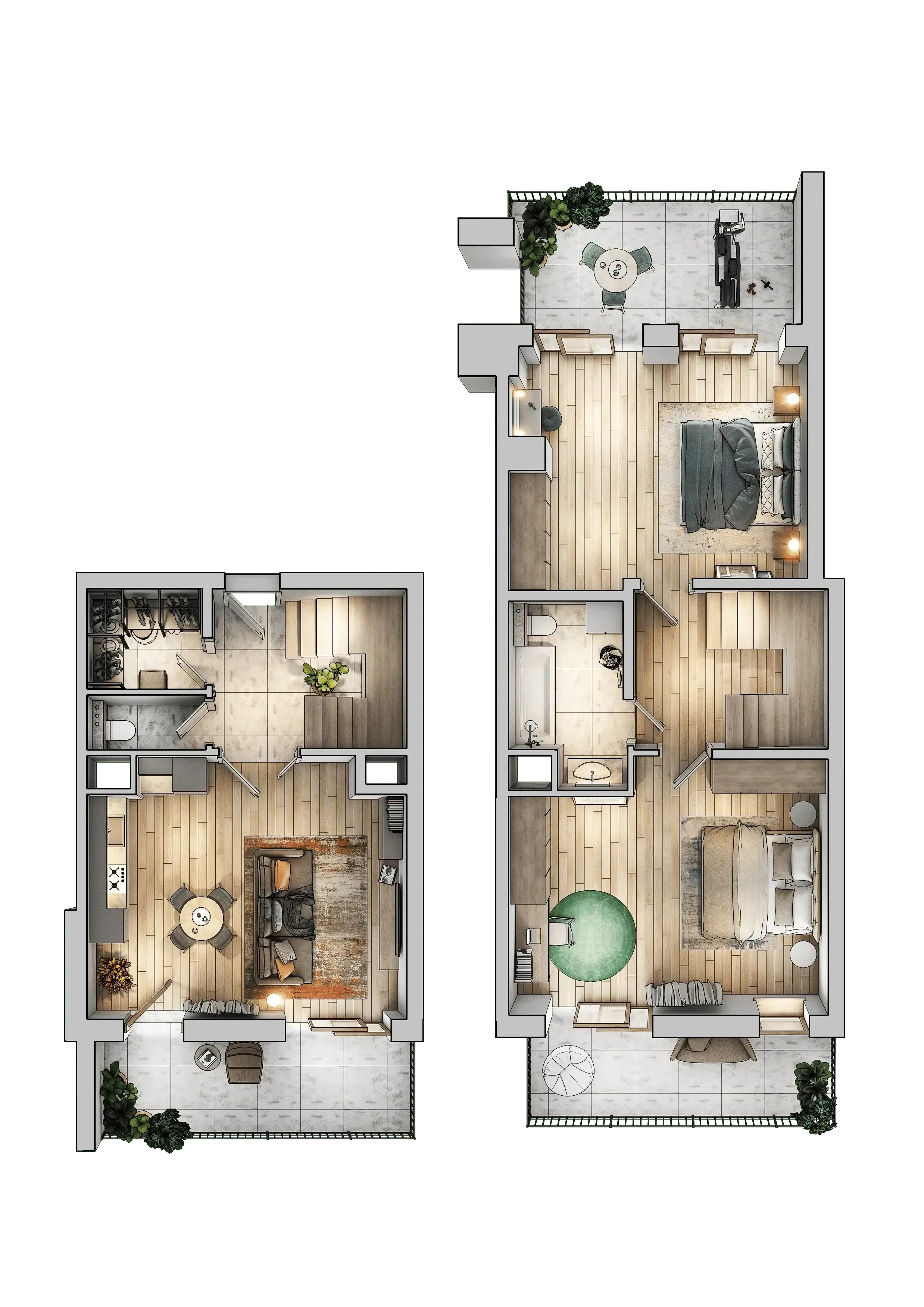 B 28 - 3D dispozice